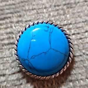 STYLE DOTS 30MM TURQUOISE STATEMENT SNAP